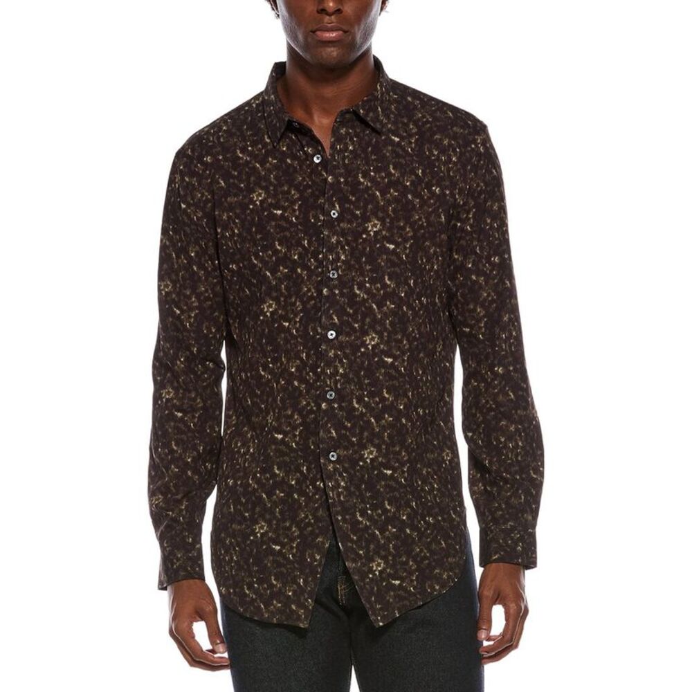John Varvatos Mens  Tara Shirt, Green